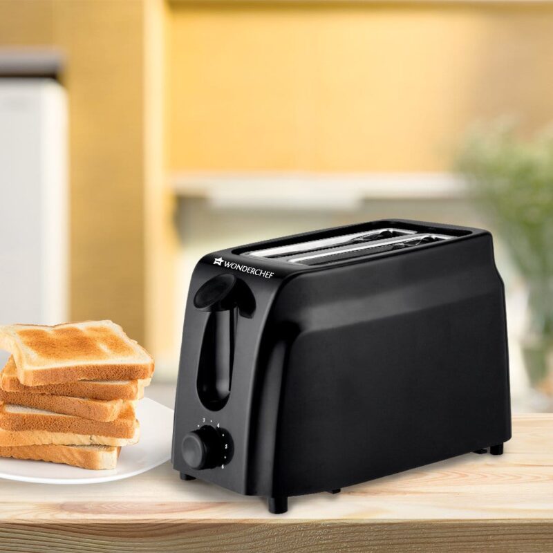 Acura Plus Pop Up Slice Toaster, 750W, 7 Browning Controls, Removable Crumb Tray, 2 Years Warranty, Black - Image 9