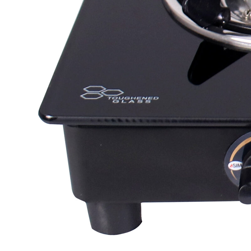 Ruby 2 Burner Glass Cooktop, Black Toughened Glass with 1 Year Warranty, Ergonomic Knobs, Heat-Efficient Brass Burners, Stainless-steel Spill Tray, Manual Ignition - Image 7