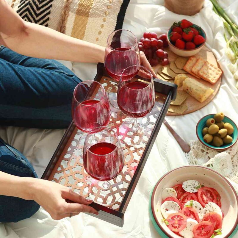 Casablanca Ornamental Tile Glass Tray -Small - Image 9