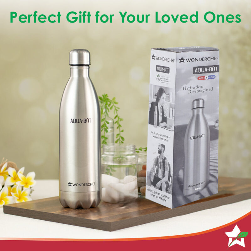 Aqua-Bot, 500ml, Double Wall Stainless Steel Vacuum Insulated Hot and Cold Flask, Spill & Leak Proof, Silver, 2 Years Warranty - Image 7