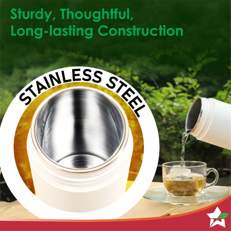 Crescent Travel Kettle | 400ml | Sleek and Compact | Leak-proof | Steam Release System | High-Quality Stainless Steel Interior | LED Indicator | Complete Manual Control - Image 4