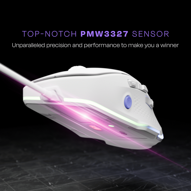 Hawk White Gaming Mouse - Image 2