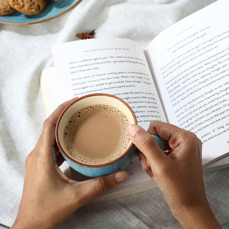 Teramo Tea Cup Blue Set of 2 - Image 4