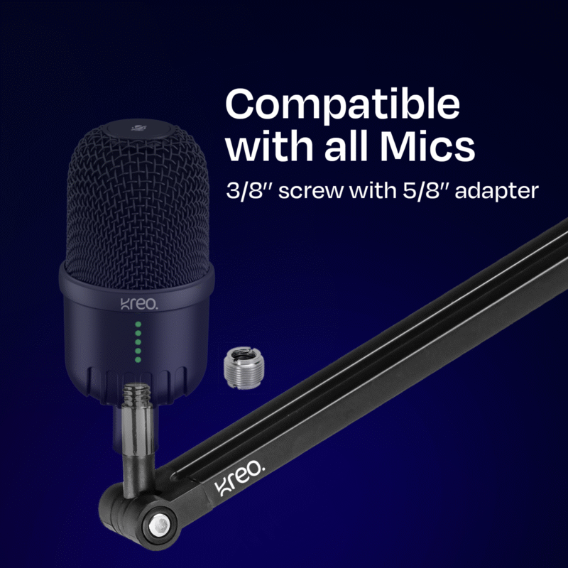 kreo Microphone Accessories Kit Boom arm + Shock Mount + Pop filter Combo - Image 4