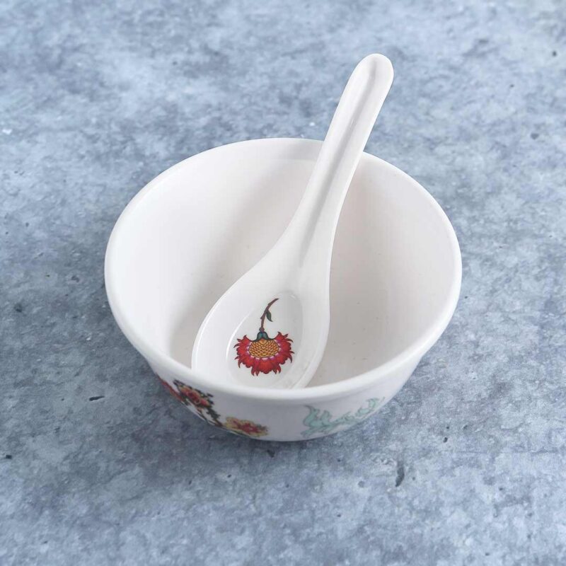 Venice Soup Bowl with Spoon - Red (Set of 6) - Image 3