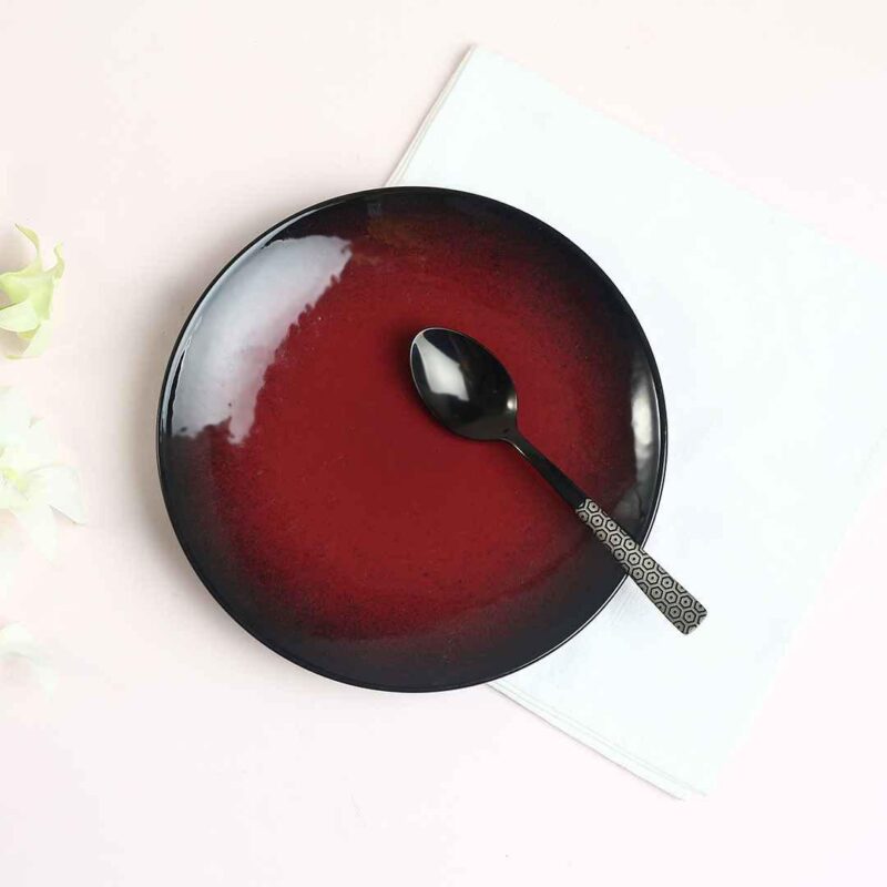 Teramo Red Glaze Quarter Plates Set of 2 - Image 2