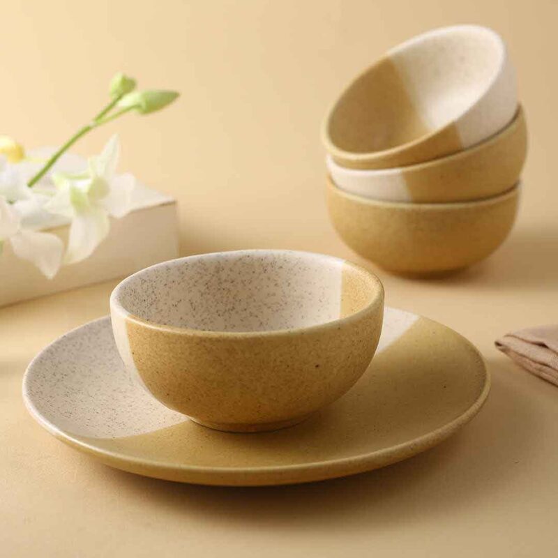 Teramo Yellow Veg Bowl set of 4 - Image 3