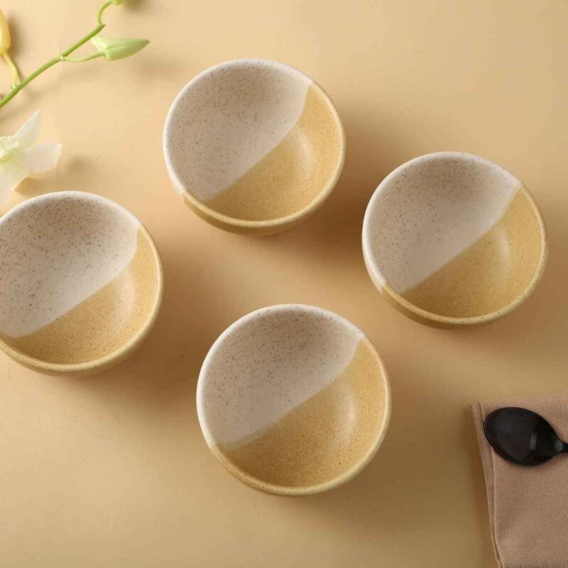 Teramo Yellow Veg Bowl set of 4 - Image 4