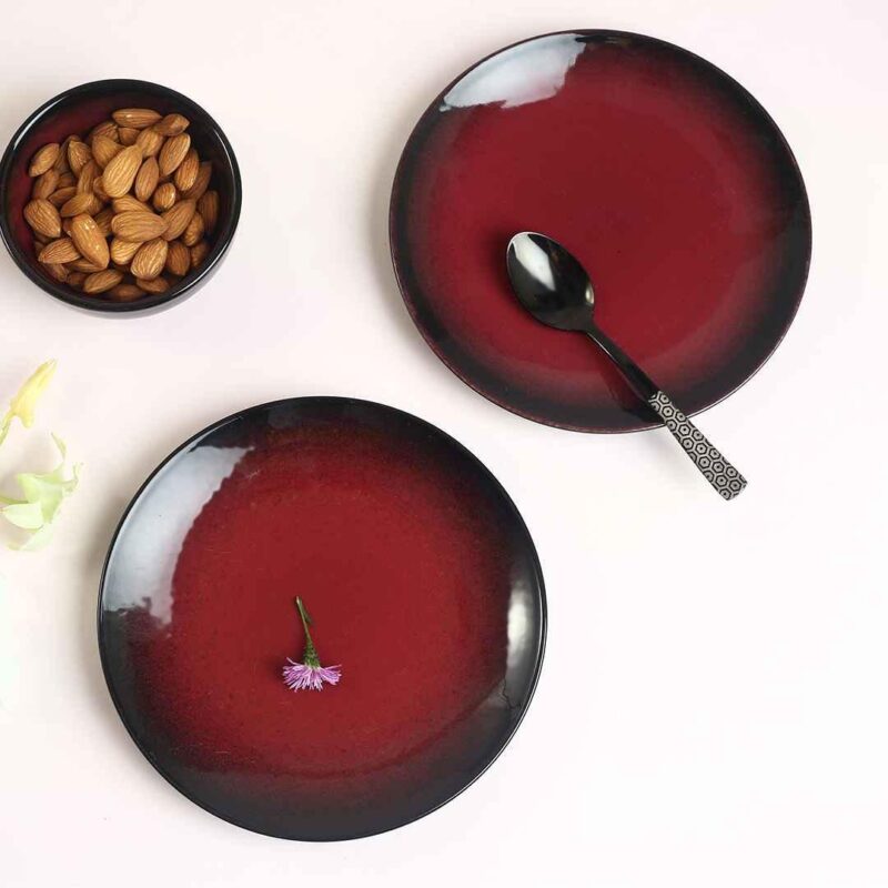 Teramo Red Glaze Quarter Plates Set of 2 - Image 5
