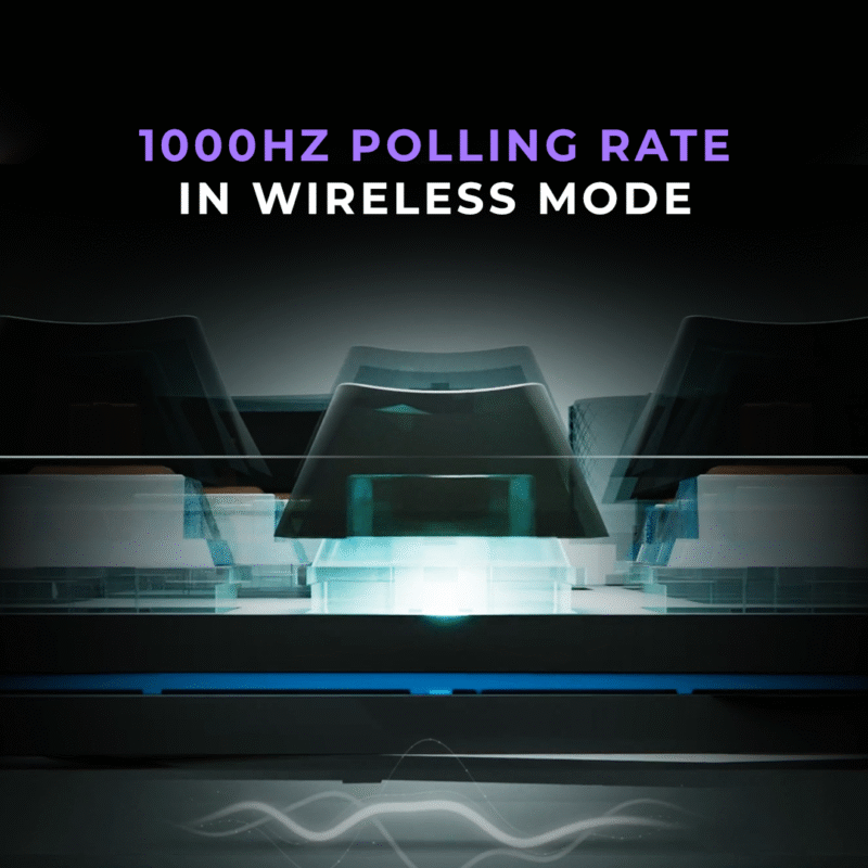 Swarm All Black Wireless Gaming Keyboard - Image 4