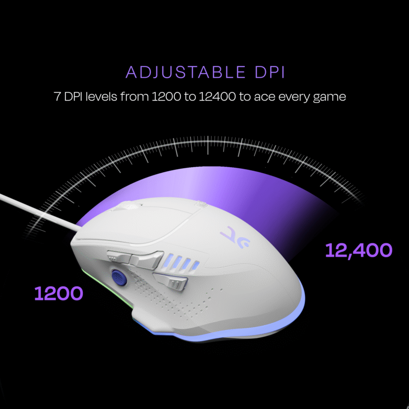 Hawk White Gaming Mouse - Image 3