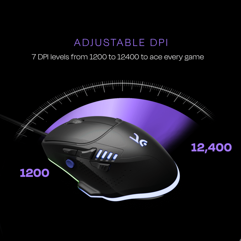 Hawk Gaming Mouse - Black - Image 2
