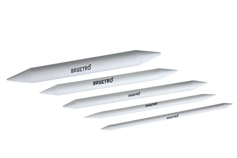 BRUSTRO Blending Stump | Set of 5 | White | Both End Pointed, Ideal for Students, Artist, Charcoal, Sketch, Drawing Tools, Smooth Blending , Mixing &Shading - Image 2
