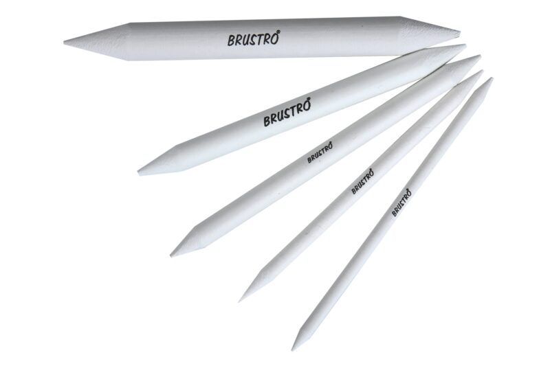 BRUSTRO Blending Stump | Set of 5 | White | Both End Pointed, Ideal for Students, Artist, Charcoal, Sketch, Drawing Tools, Smooth Blending , Mixing &Shading - Image 4