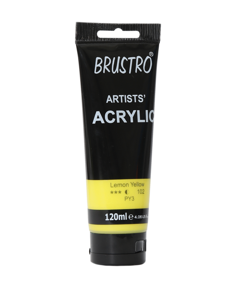 Brustro Arists' Acrylic 120ml Lemon Yellow - Image 3