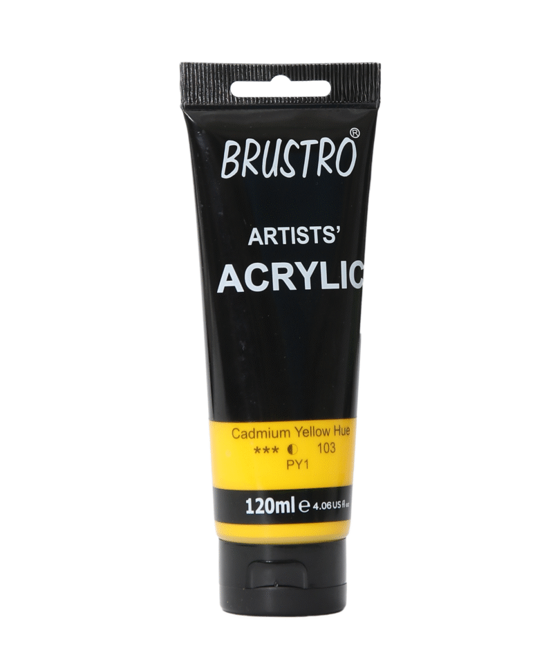 Brustro Artists' Acrylic 120ml Cad Yellow Hue - Image 4