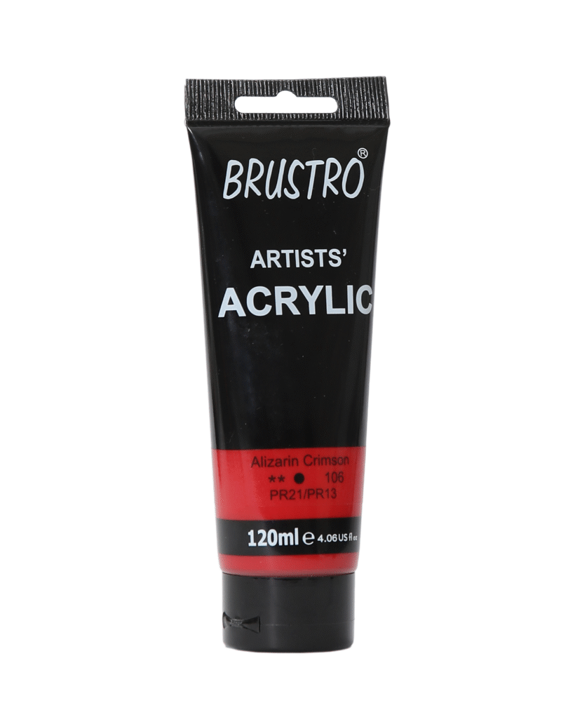 Brustro Artists' Acrylic 120ml Alizarin Crimson - Image 4