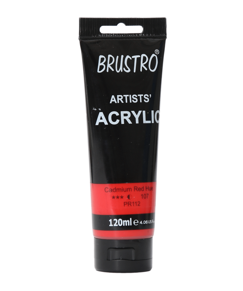Brustro Artists' Acrylic 120ml Cad Red Hue - Image 3