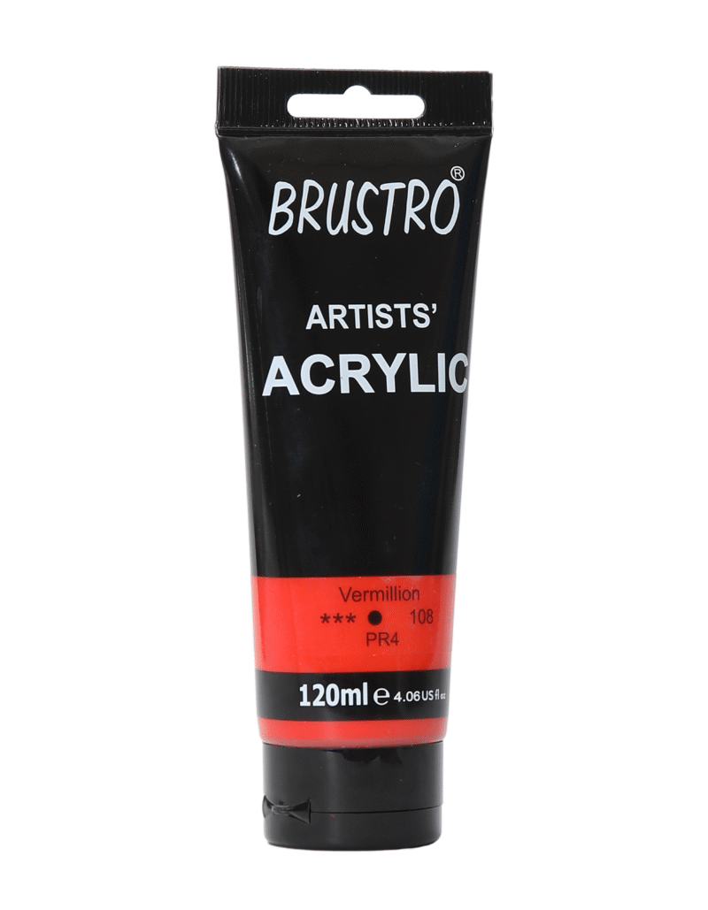 Brustro Artists' Acrylic 120ml Vermillion - Image 4
