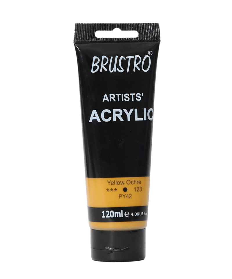 Brustro Artists' Acrylic 120ml Yellow Ochre - Image 3