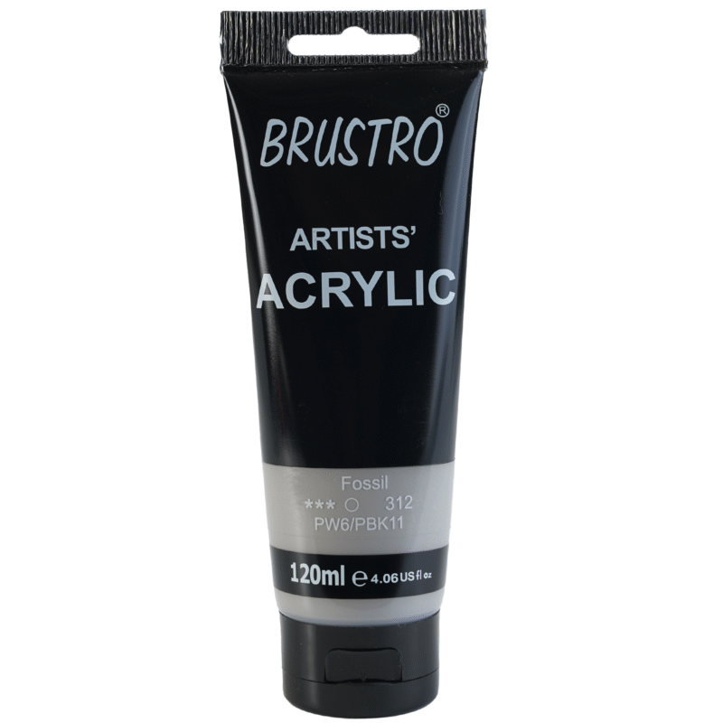 BRUSTRO Artists Acrylic 120ml Fossil (Pastel Tone) - Image 3