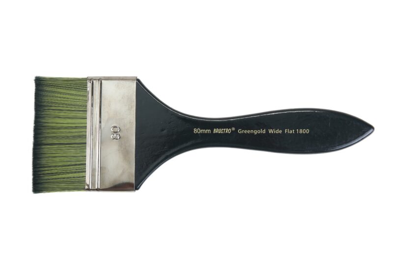 Brustro Artists Greengold Acrylic Brush Wide Flat Series 1800 - Size - 80mm - Image 2