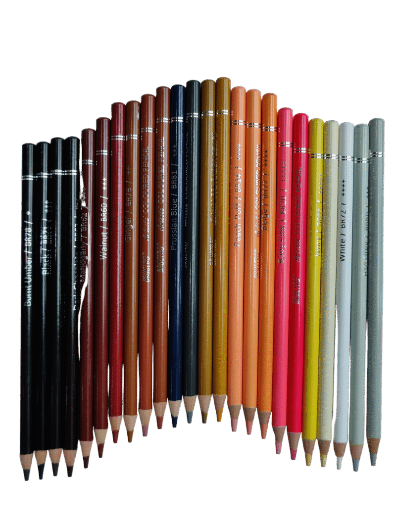BRUSTRO Artist's Colour Pencil Skin Tone| Set of 24 (in an Elegant tin Box) | Ideal for Coloring, Vibrant shades, human face, Break & Fade resistant, DIY Art,Highly Pigmented, Mandala, Portrait - Image 2