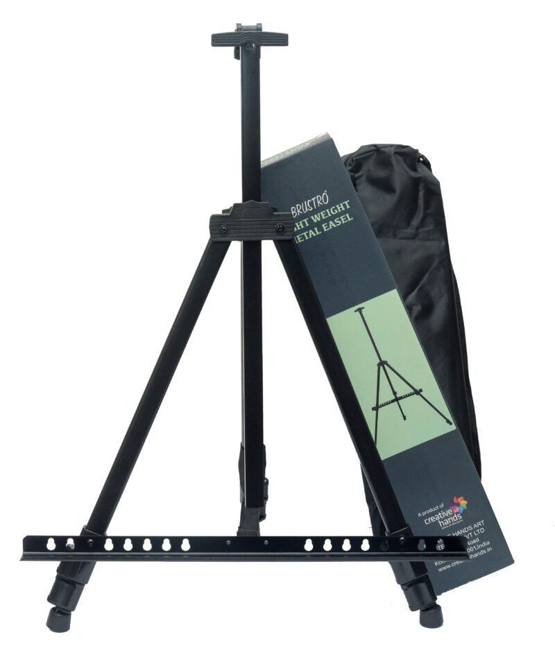 BRUSTRO Artists Lightweight Metal Easel | Holds Canvas from 6" to 32" | Portable, Multifunctional, Foldable, Ideal for Painting Display, field & tabletop with Weatherproof Carry Bag - Image 7