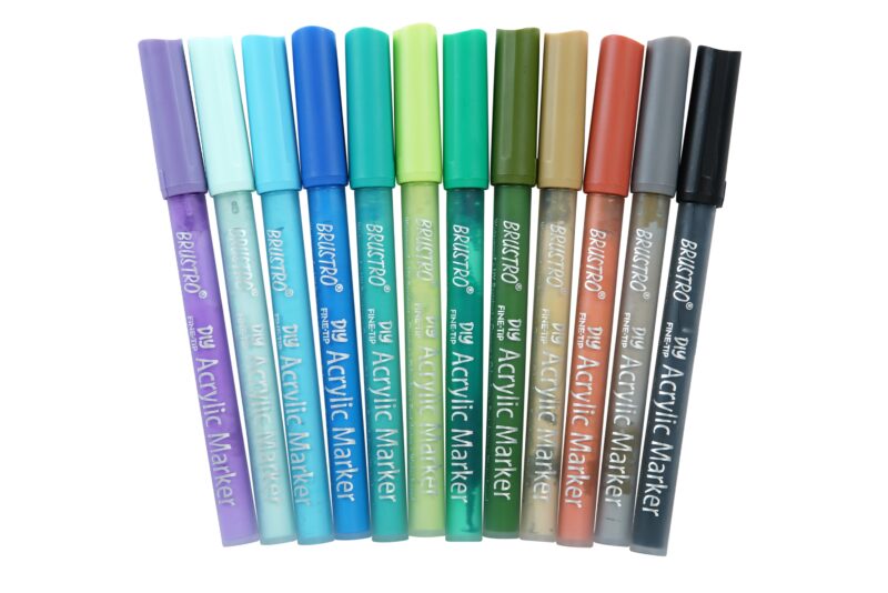 Brustro Acrylic (DIY) Marker Set of 24 (for Craftworks, School Projects, and Other Presentations) - Image 3