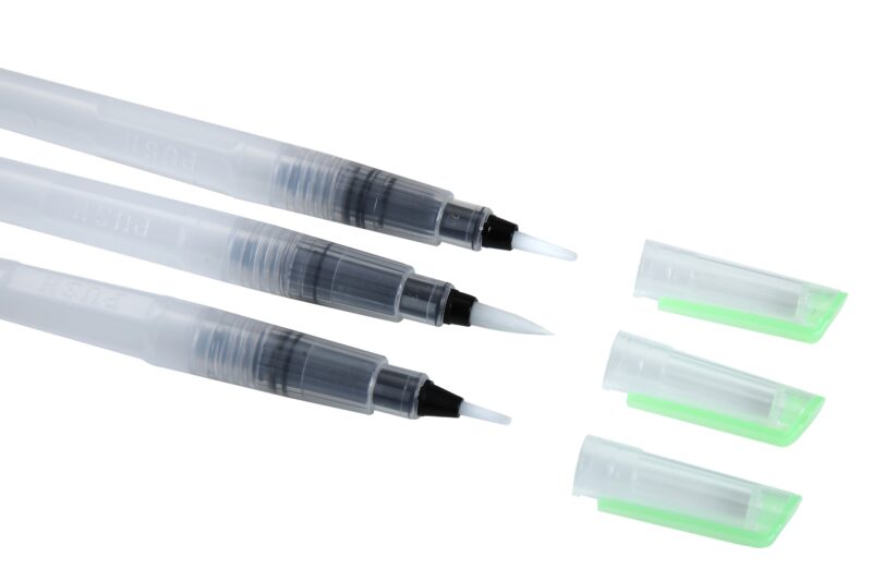 Brustro Aqua Squeeze 25% Cotton CP 200 GSM Leak Proof Watercolour Paper Brush Pen Round (3 5x7 inches, Assorted) - Set of 9 Sheets - Image 3