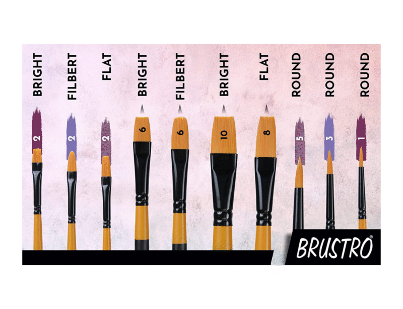 BRUSTRO Artists ’ Acrylic Colour Set of 24 with Gold Taklon Brush Set of 10, Acrylic Paper 400 GSM A4-12 Sheets and an A4 Size Tear Off Paper Palette. - Image 5