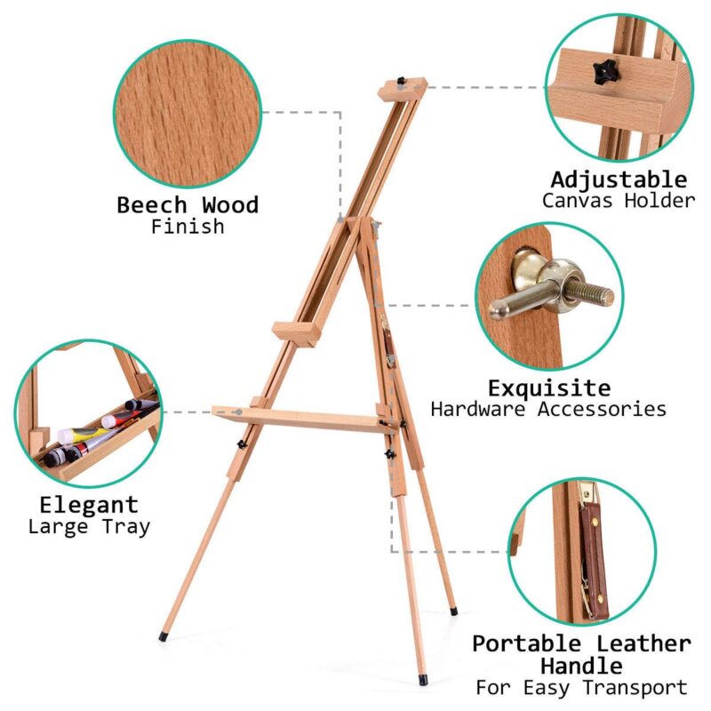 Brustro Artists' Sketching Tilted Wooden Easel Heavy - Image 4