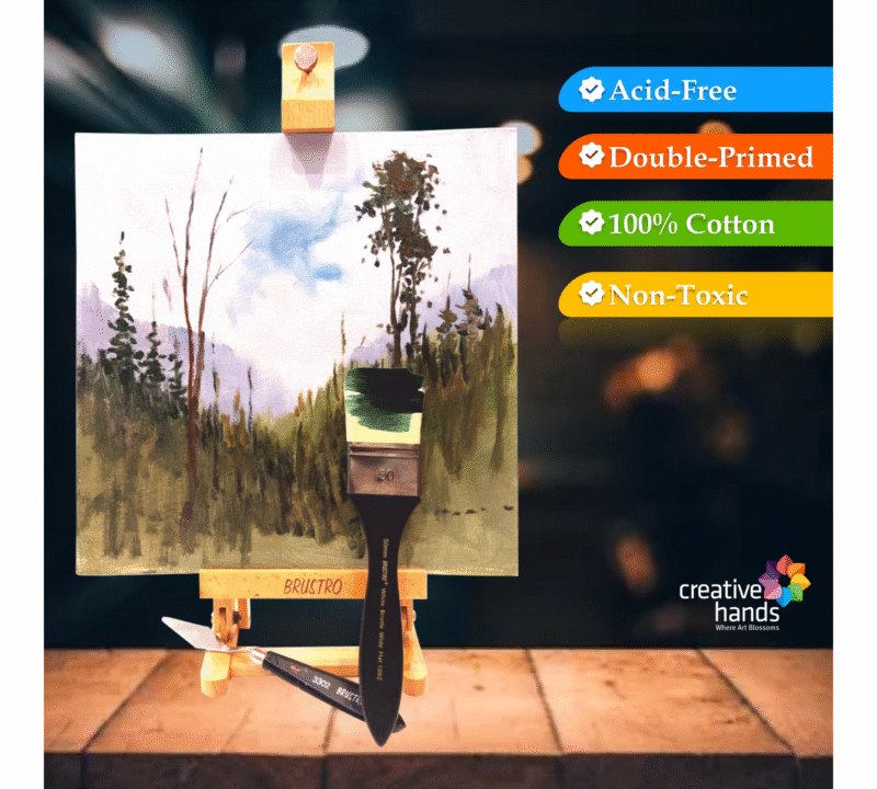 Brustro Canvas Board Medium Grain 4"X6" (Pack of 6) - Image 3