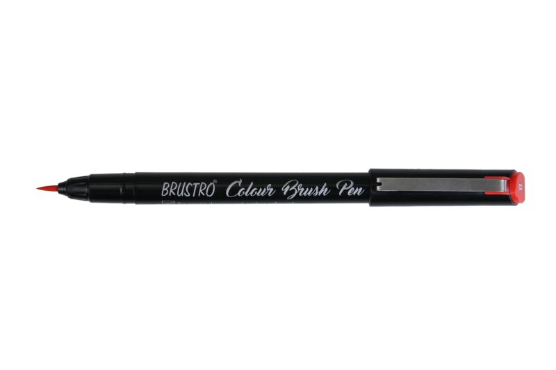 BRUSTRO Colour Brush Pens Set of 12 ( Pigment based , Hard tip brush pen ) Flexible tip for lettering and drawing techniques. - Image 3