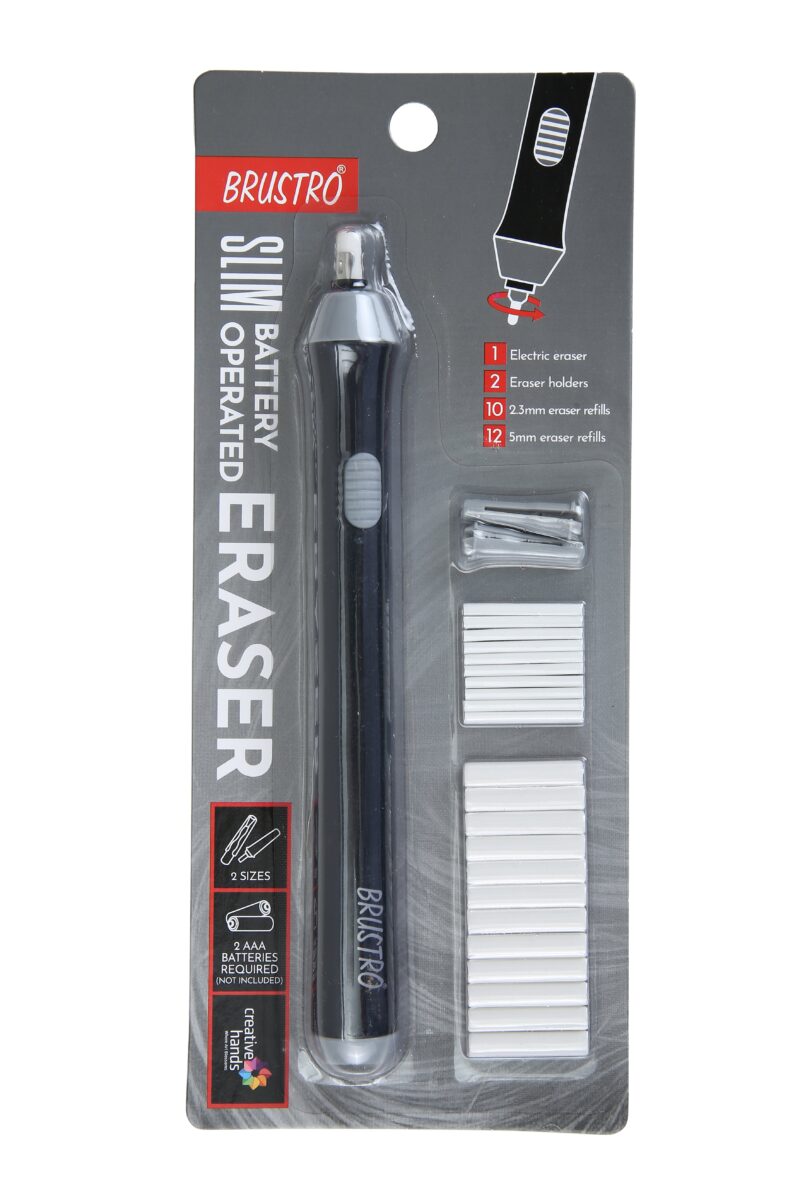 Brustro Artists’ Colour Pencil Set of 72 with Wiro Pad A4-160GSM & Slim Battery Operated Automatic Eraser - Image 3
