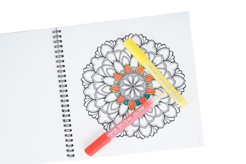 Brustro DIY Mandala Colouring Book 9” x9” 160gsm with 25 Art work - Image 6