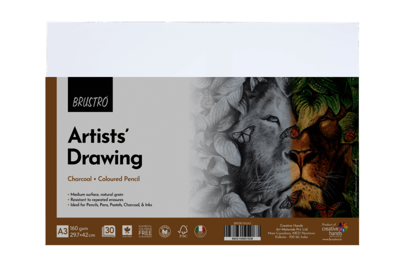 Brustro Artists Drawing Paper 160 GSM A3 Size, Pack of 30 Sheets - Image 4