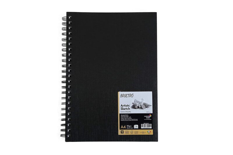 Brustro Artists Wiro Bound Sketch Book Journal, A4 Size,156 Pages,110 GSM - Image 3