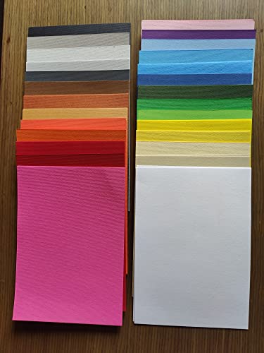 BRUSTRO Elle Erre Cardstock A6 Size, 220 GSM Assorted Colour, Pack of 20 Shades (Both Bright & Soft Mixed) X 5 Sheets (Total 100 Sheets) with Textured Surface on one Side and Smooth on Other. - Image 2