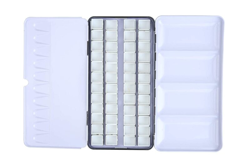 Brustro Empty Watercolour 48 Half Pan Metal Box (Pans Included) - Image 9