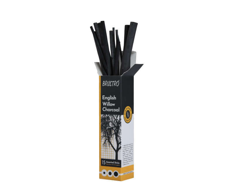 Brustro English Willow Charcoal Assorted (15 Sticks) - Image 2