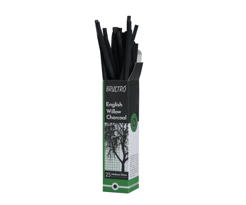 Brustro English Willow Charcoal Medium (25 Sticks)