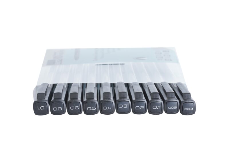 Brustro Professional Pigment Based Fineliner - Set of 10 (Black) - Image 8