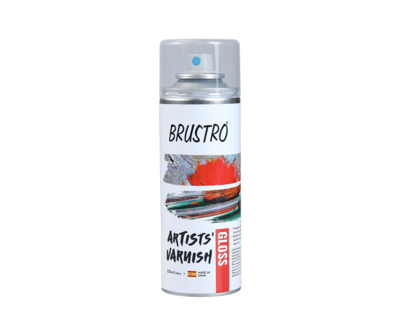 Brustro Artist's Varnish Spray Can | Gloss finish |200ml|Perfect Coating on Acrylic Painting,Watercolours,Oil Paints,Non-yellowing,Non Toxic,Transparent,Canvas,Paper, Artwork Protection. - Image 2