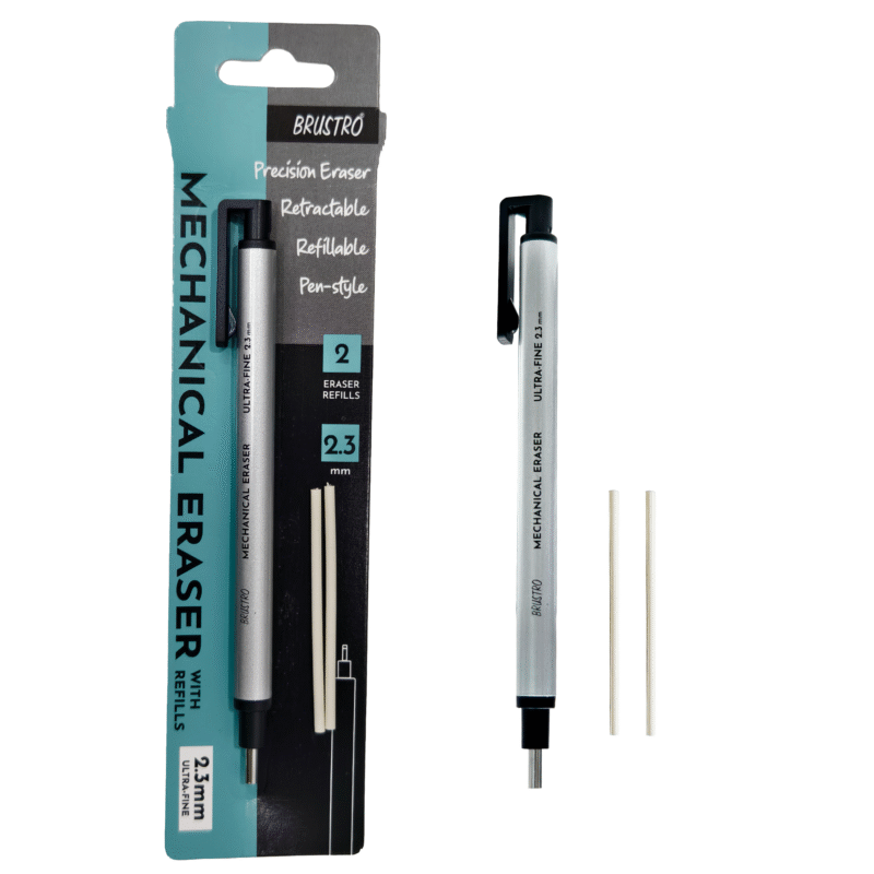BRUSTRO Fine Art Graphite Pencil - Set of 12 (10B - 2H) with Mechanical Precision Retractable Eraser(2.3mm) | Ideal for Drawing,Sketching,Mandala,Shading,Artwork, Beginners, Artist's and Professionals - Image 9