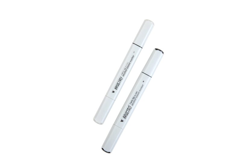 Brustro Twin Tip Alcohol Based Marker Set of (Black & Colourless Blender) - Image 2