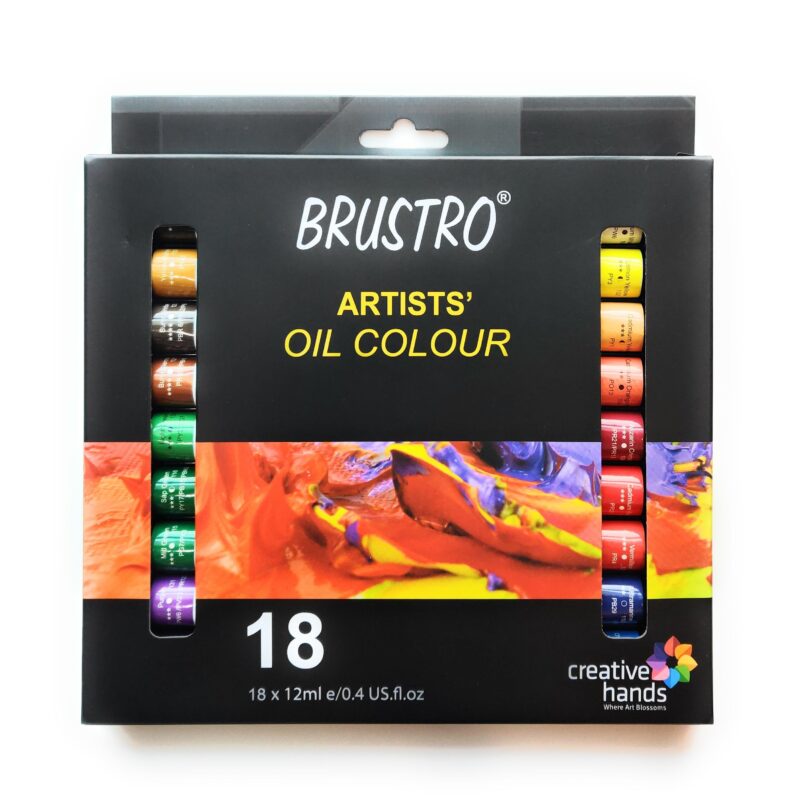 BRUSTRO Artists’ Oil Colour Set of 18 Colours X 12ML Tubes - Image 7