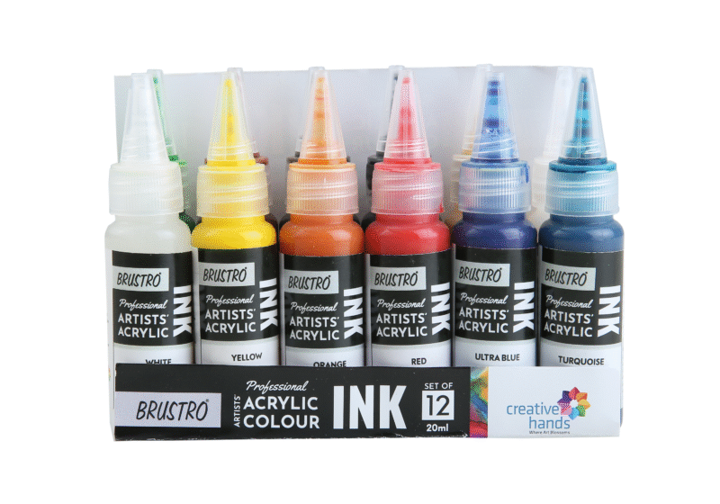 Brustro Professional Artists' Acrylic Ink Set of 12 x 20ml - Image 3