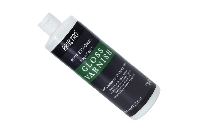 Brustro Artist's Varnish| High Gloss Finish|500ml| Apply with Brush |Perfect Coating on Acrylic Painting,Non-yellowing,Transparent,Canvas,Paper, Artwork Protection.