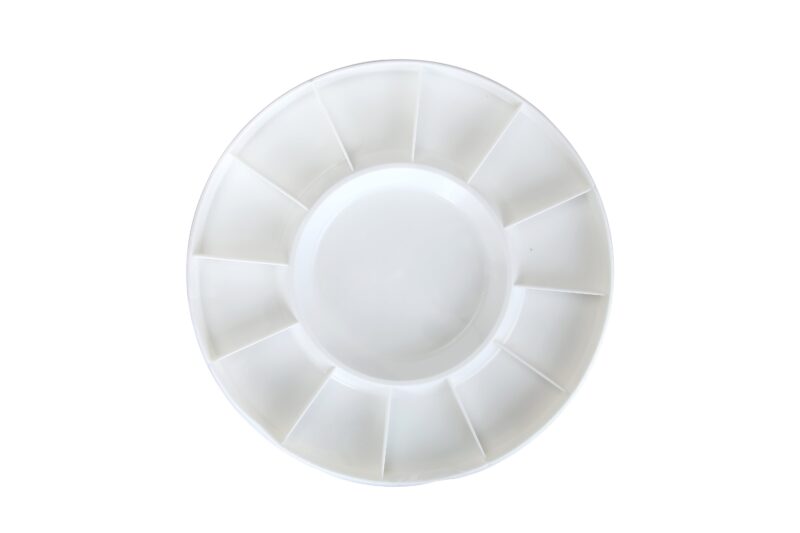 Brustro Round Plastic Palette 13 Wells with Clear lid (30 cm/12” Dia) - Image 6